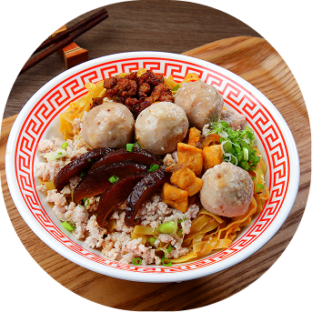 Specialty Meatball Noodles
(Dry/Soup)